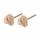 Cymbal ™ DQ metal Earpin Limani for Ginko beads - Rose gold